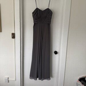 WTOO by Watters & Watters - Floor Length Gown - Size 8 - Grey